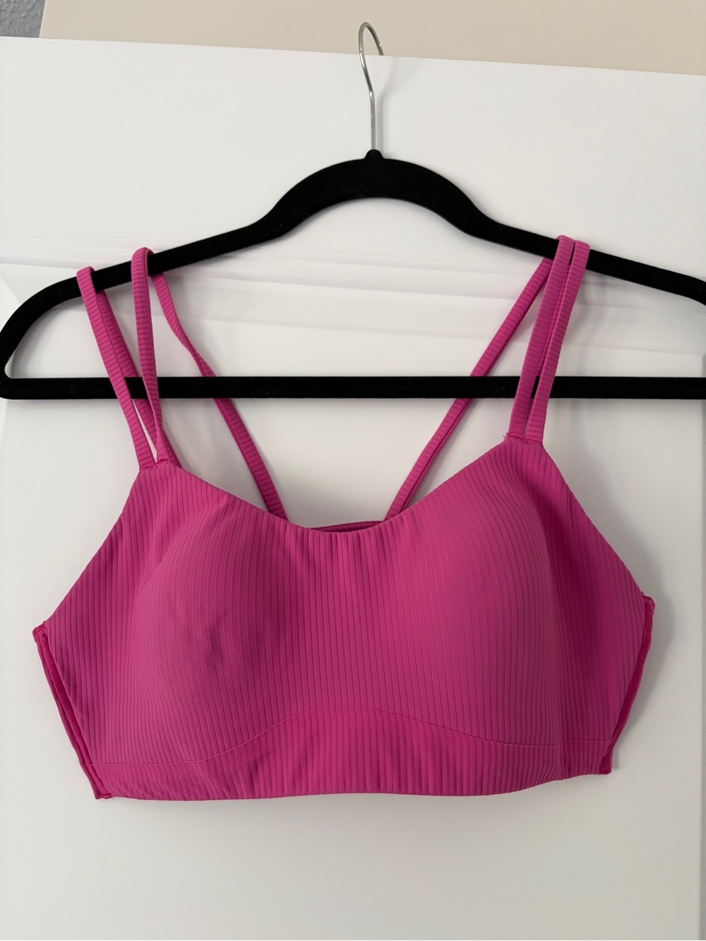 lululemon athletica Like a Cloud Ribbed Double-Strap Sports Bra in Magenta